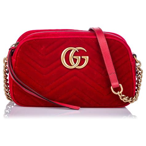 sac gucci bandoulière rouge|gucci leather shoulder bag.